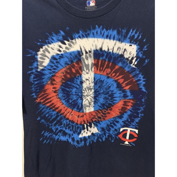 Minnesota Twins‎ Genuine Merchandise Size Men's Large T Shirt Tie Dye Backsplash - Picture 2 of 8